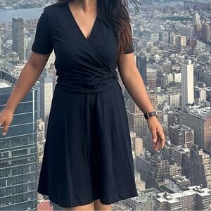 Elegant Black Wrap Dress